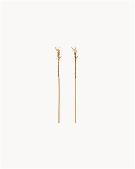 CASSANDRE threader earrings in metal 